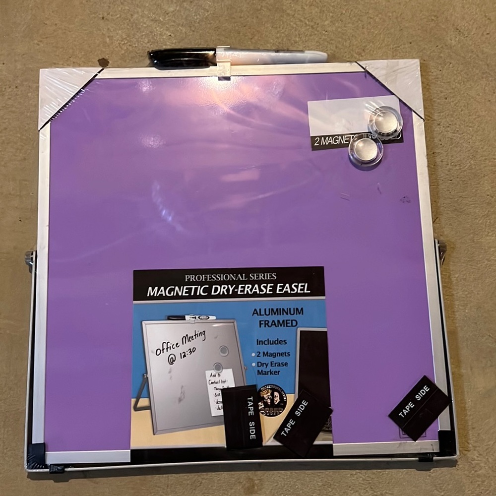 Magnetic dry erase label